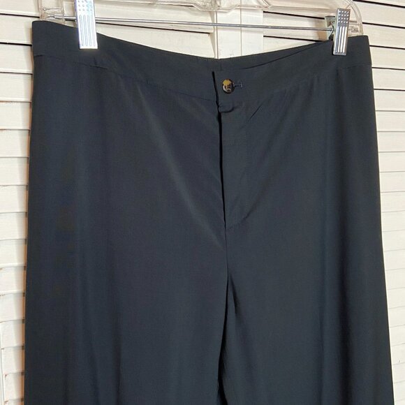 Vtg 2000s JEAN PAUL GAULTIER Femme Navy Blue 100% Wool Cuffed Tapered Pants 8 - Picture 2 of 9